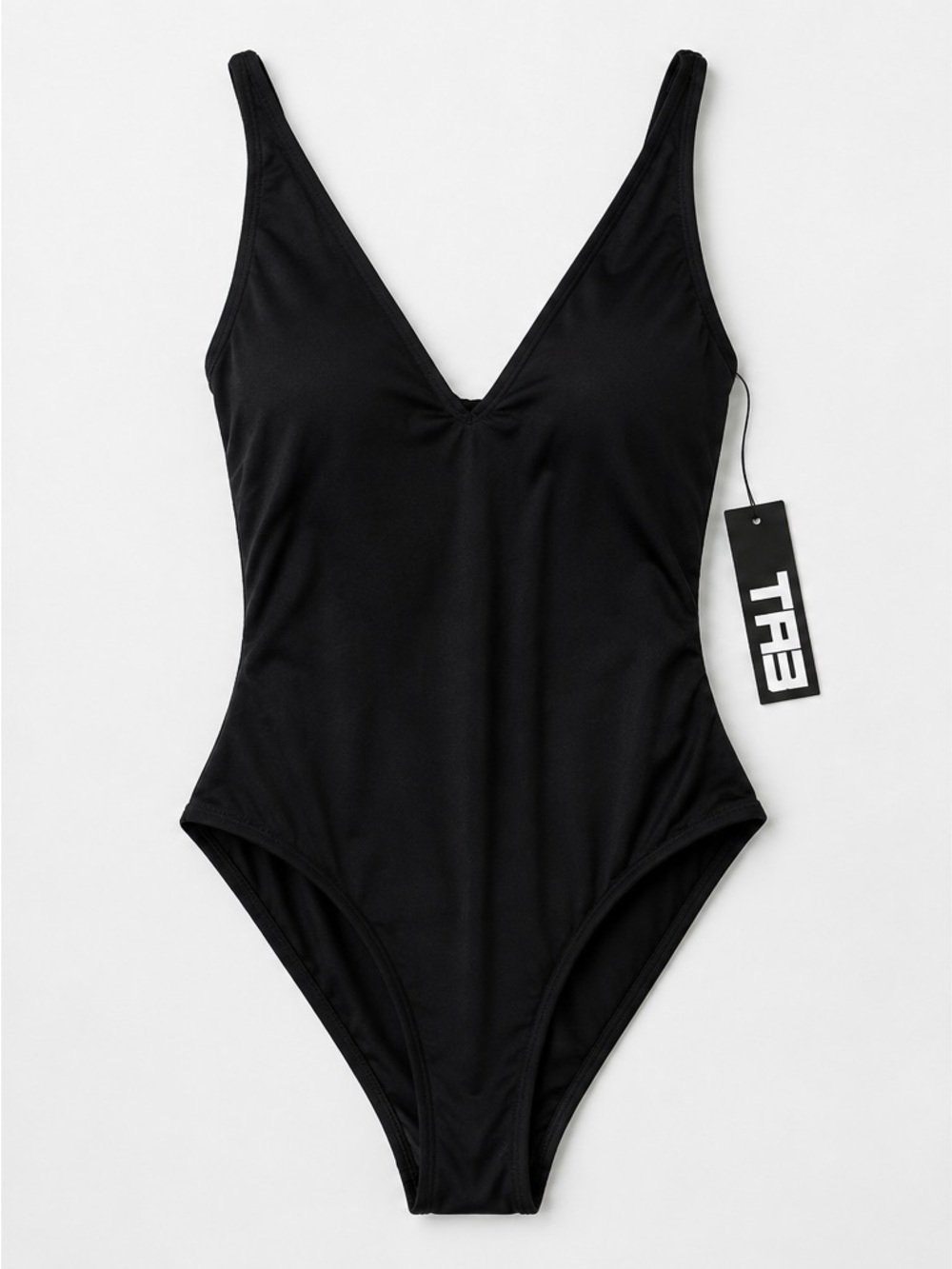 NWT TA3 Megasculpting Plungey Black One piece Swim